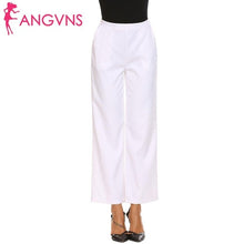 Load image into Gallery viewer, 2018 Women Trousers High Waist Loose Trousers Elegant Brand Womens Trousers Vertical Wide Leg Pants Black