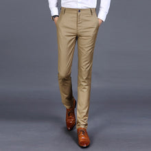 Load image into Gallery viewer, 2019 men's fashion business pants youth men's trousers leisure trousers men's casual suit trousers pants